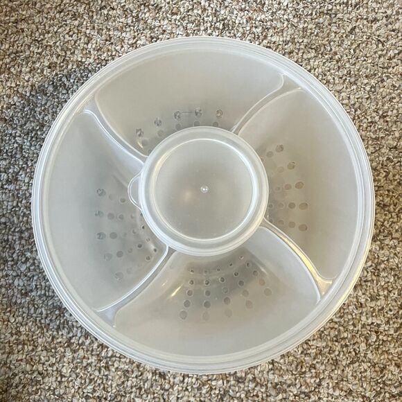 Snapware 4 Compartment Plastic Container Snap Fruit Vegetable Colander - Picture 7 of 11